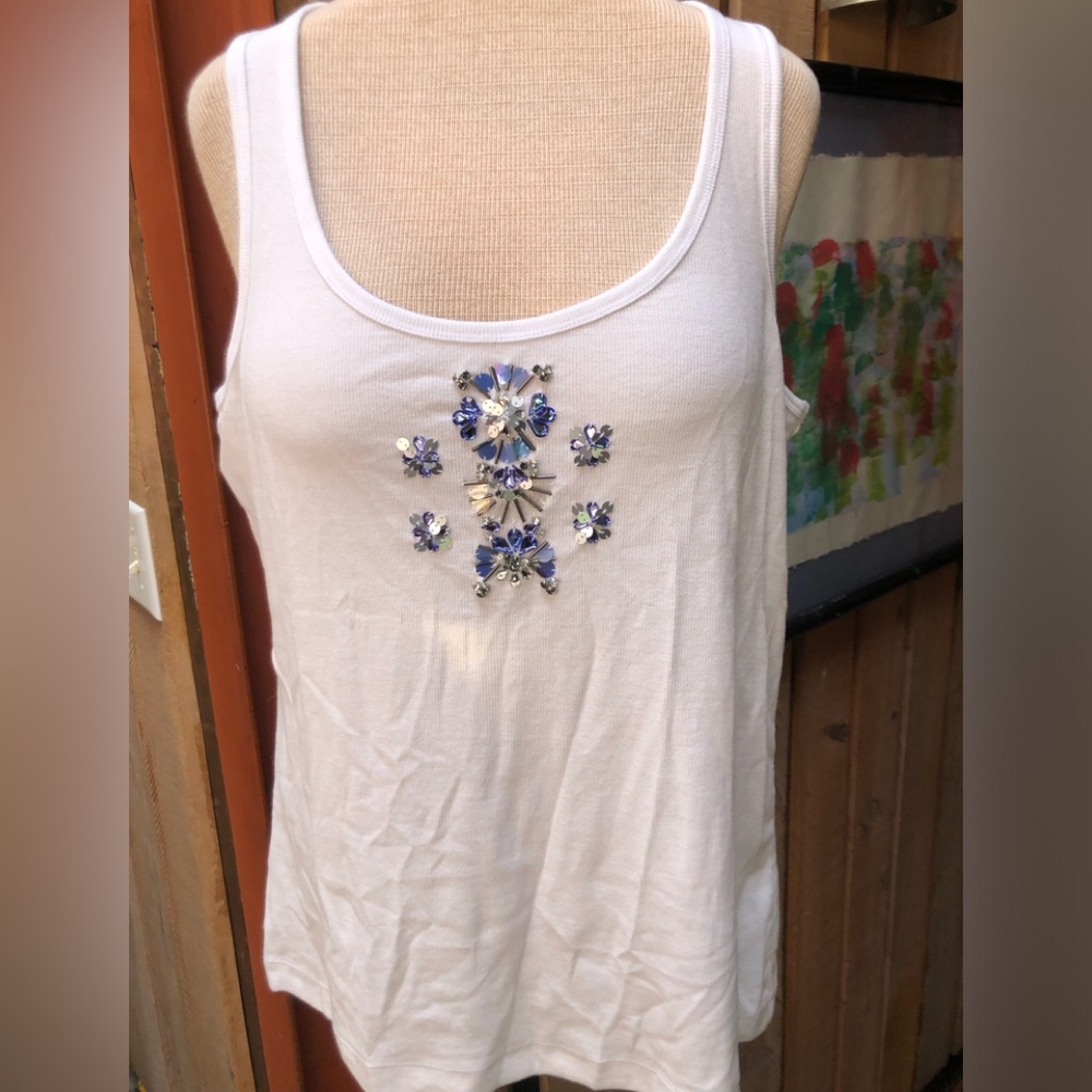 Beautiful embellished Tommy Bahama tank top!